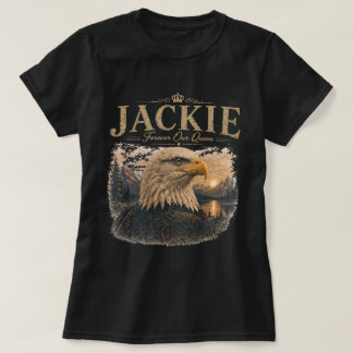 Jackie Forever Vår Drottning Vit Huvudörn Hyllning T Shirt
