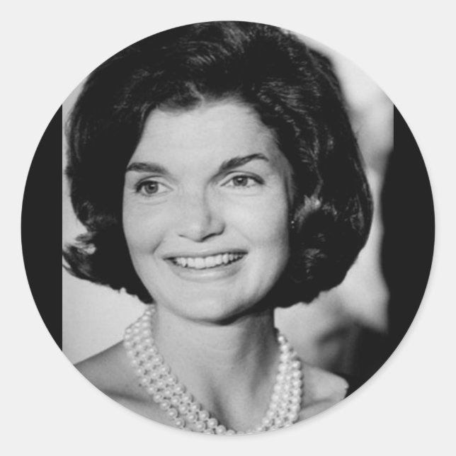 Jackie Kennedy Runt Klistermärke (Framsida)