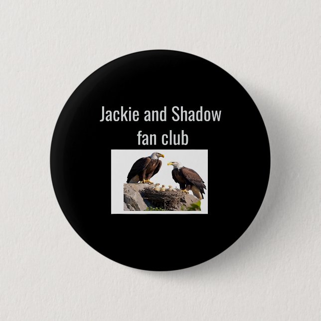 Jackie Och Shadow Fan Club Eagles _1  Knapp (Framsida)