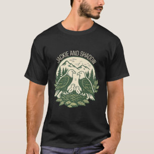 Jackie och Shadow Örn Vintage Nature Älskare T Shirt