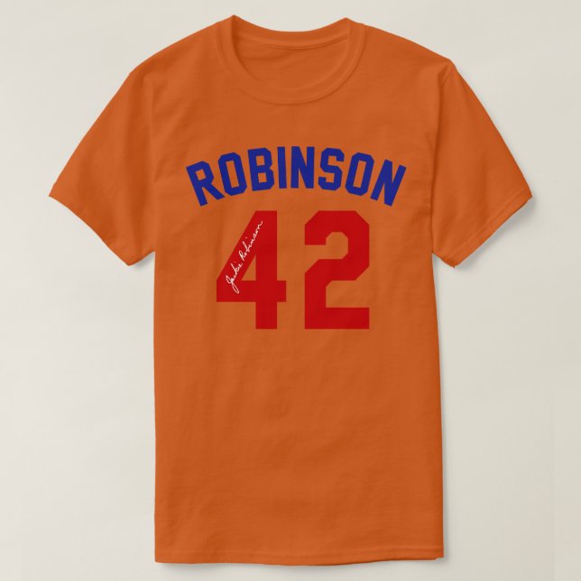 Jackie Robinson Signed T Shirt (Design framsida)