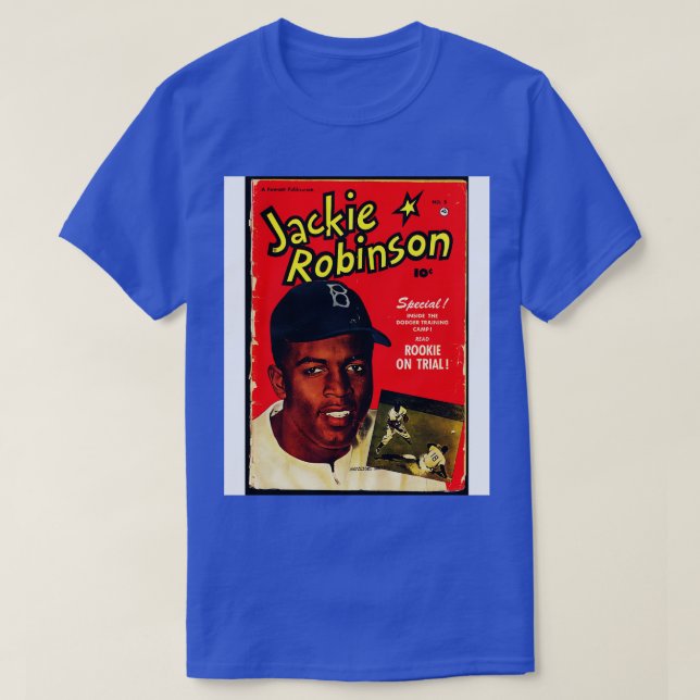 Jackie Robinson tecknad bok T Shirt (Design framsida)