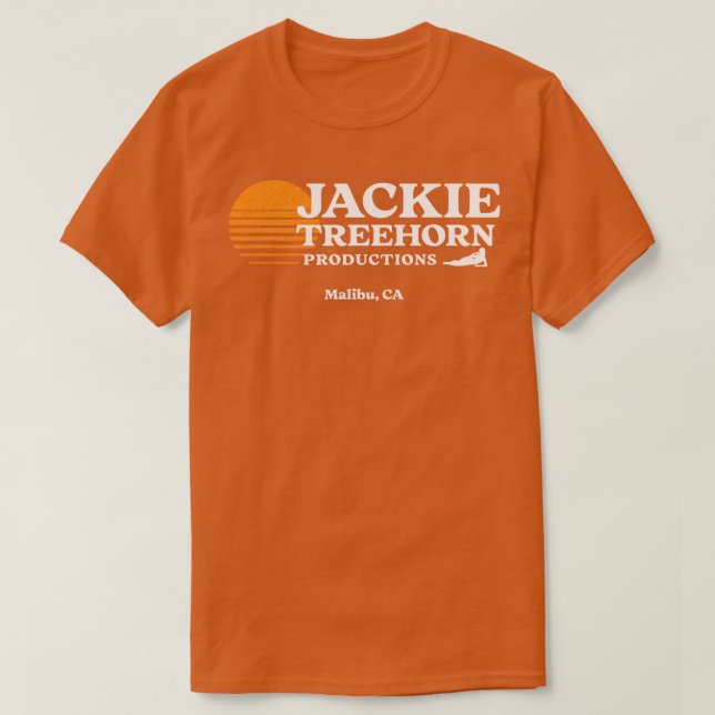 Jackie Treehorn Productions Malibu CA T Shirt (Design framsida)