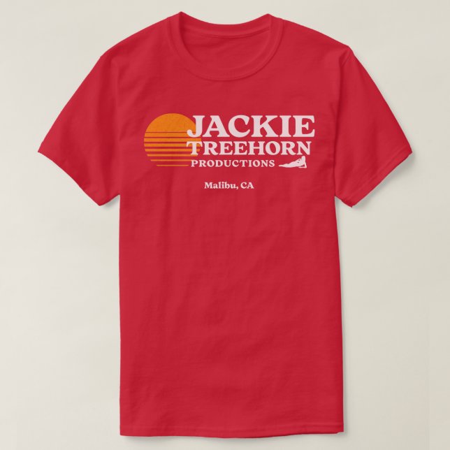 Jackie Treehorn Productions Malibu CA T Shirt (Design framsida)