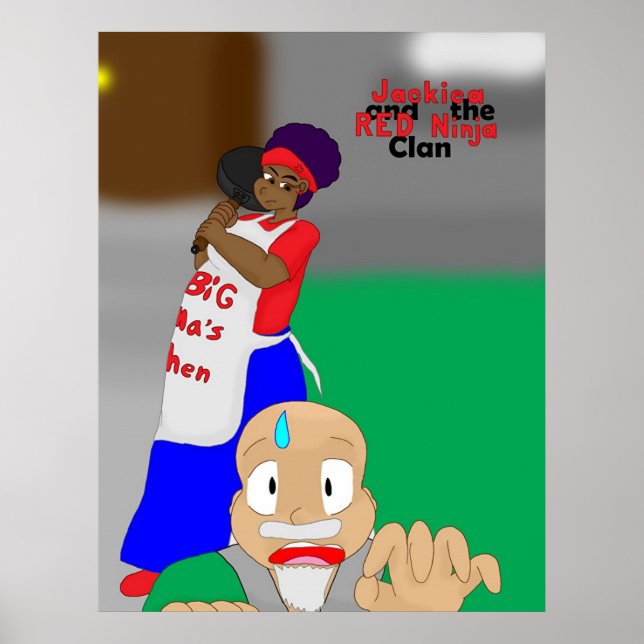 Jackiea och RED Ninja Klan Cover 12 Poster (Framsidan)