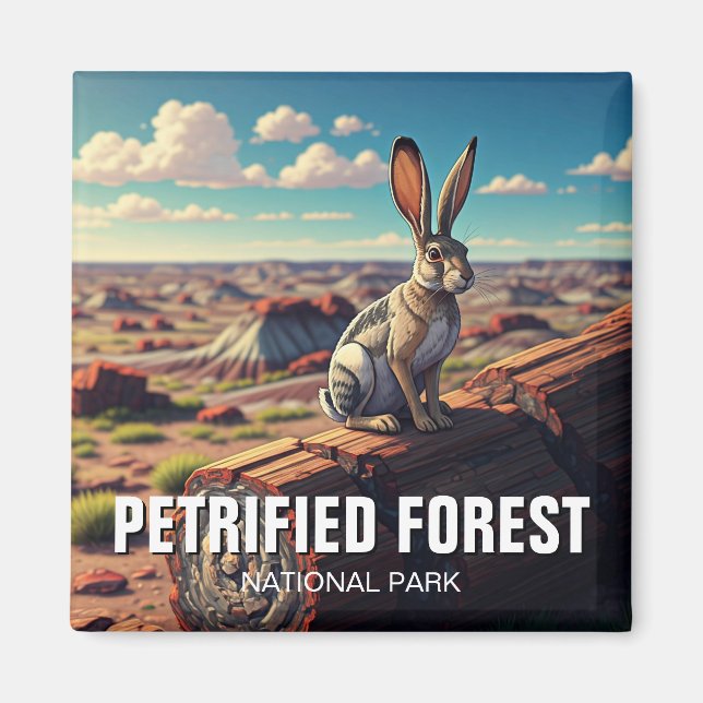 Jackkanit i nationalparken Petrified Forest Magnet (Framsidan)