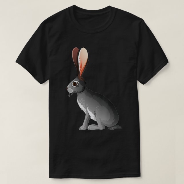Jackkanit - Kanin med Big Öron T Shirt (Design framsida)