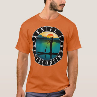 Jackkniv Sjö Wisconsin Paddleboarding T Shirt