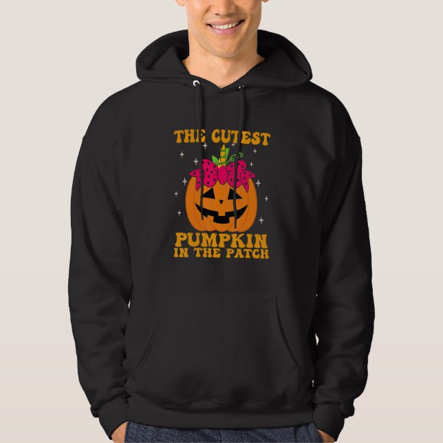 JackOLantern Halloween Pumpkin Unicorn Girl Toddle Hoodie (Framsida)