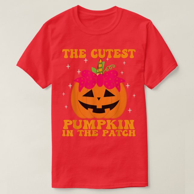 JackOLantern Halloween Pumpkin Unicorn Girl Toddle T Shirt (Design framsida)