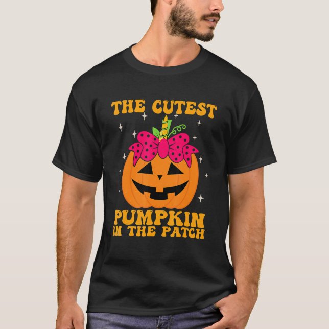 JackOLantern Halloween Pumpkin Unicorn Girl Toddle T Shirt (Framsida)