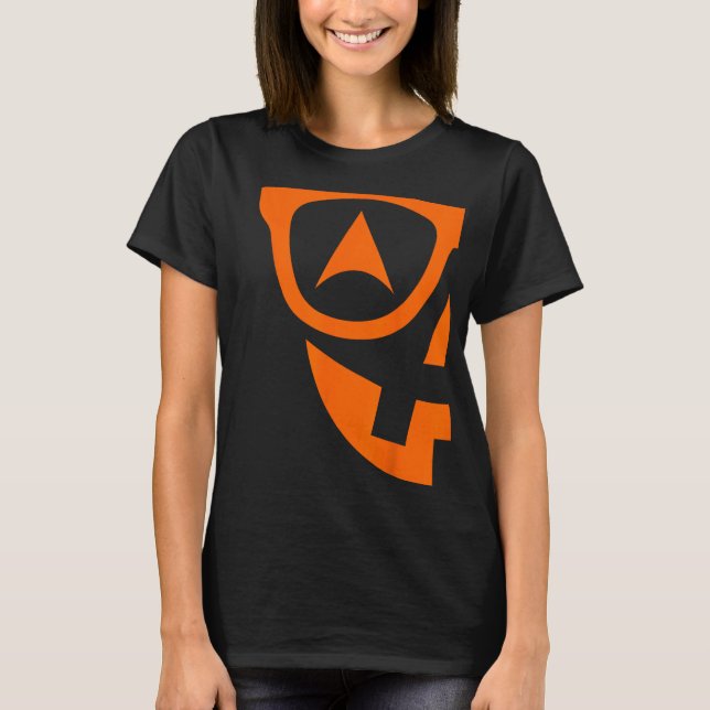 Jackolantern Pumpkin Glasses Halloween Costumes T Shirt (Framsida)