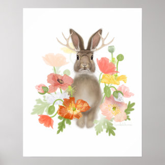 Jackolope Vallmo Poster