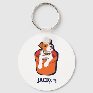 ’Jackpot’ Jack Russell Terrier Nyckelring