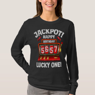 Jackpot Lycklig 57:e födelsedagen Lucky en T Shirt
