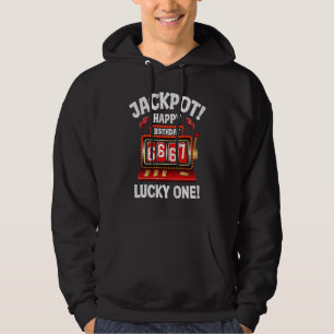 Jackpot Lycklig 67:e födelsedag Firantplats Morsa Hoodie
