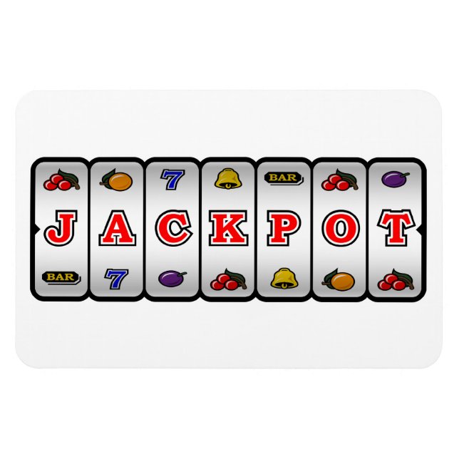 Jackpot Slot Maskin Magnet (ljus) (Horisontell)