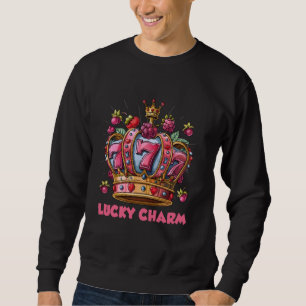 Jackpot Winner LUCKY CHARM 777 Slot Maskin Gamble Lång Ärmad Tröja