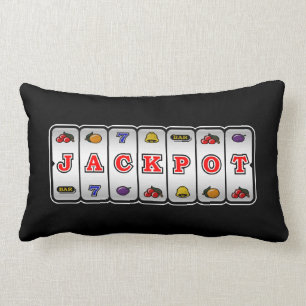 Jackpotenarmad bandit kudder (omvändningen) lumbarkudde
