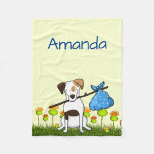 JackRussell hund älskare Fleecefilt