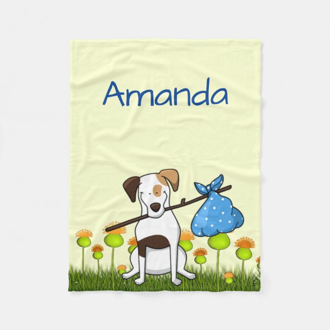JackRussell hund älskare Fleecefilt (Framsidan)