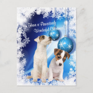 JackRussell Pawsitively underbar jul Wish2 Helg Vykort