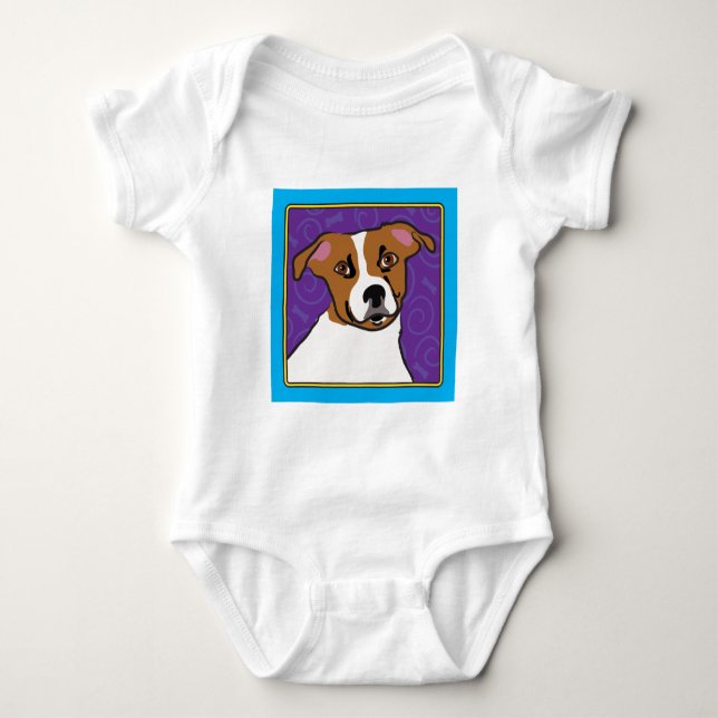 JackRussell tecknad Tee (Framsida)