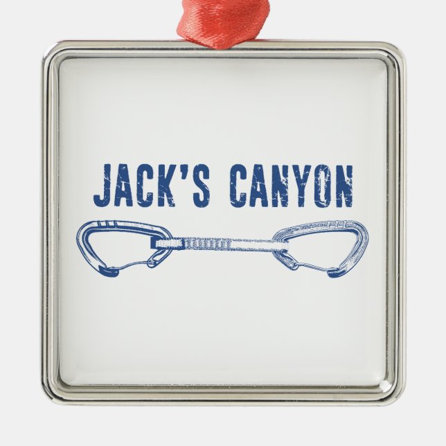 Jack's Canyon Arizona Klippklättring Quickdraw Julgransprydnad Metall (Framsidan)