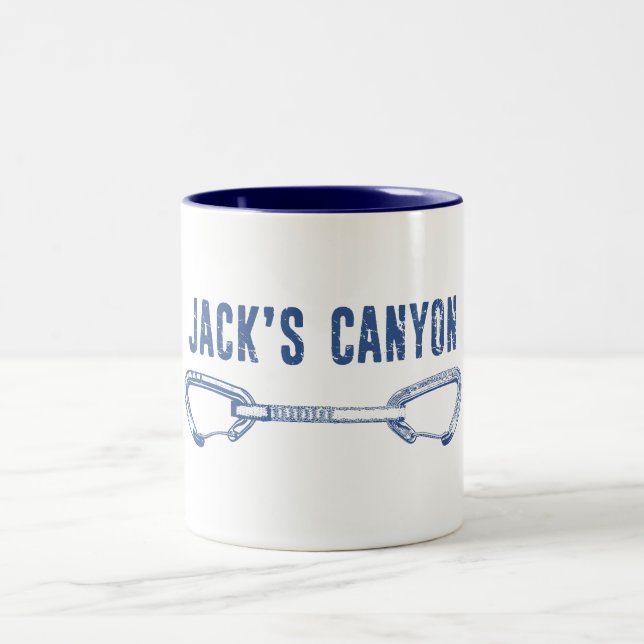 Jack's Canyon Arizona Klippklättring Quickdraw Två-Tonad Mugg (Center)