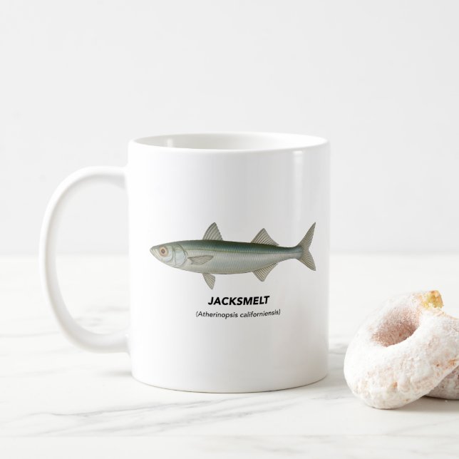 Jacksmelt - Marine Animals of California Kaffemugg (Med munk)
