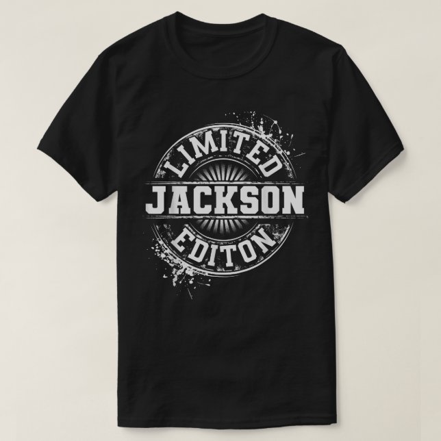 JACKSON Begränsad Edition Funny Personlig Namn Jo T Shirt (Design framsida)