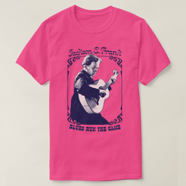 Jackson C Frank Retro Fläkt Art T Shirt (Design framsida)