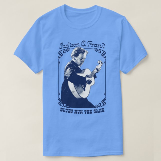 Jackson C Frank Retro Fläkt Art T Shirt (Design framsida)