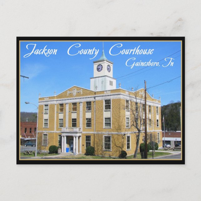 Jackson County Domstol - Gainesboro, TN Vykort (Framsida)