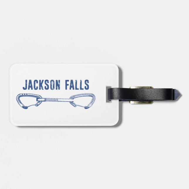 Jackson Falls Illinois Klippklättring Quickdraw Bagagebricka (Baksida Vågrät)