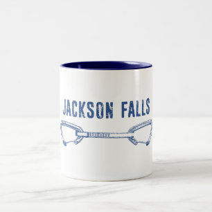 Jackson Falls Illinois Klippklättring Quickdraw Två-Tonad Mugg