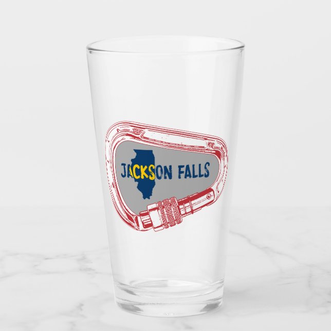 Jackson Falls Illinois Sten klättringsbrickor Glaskopp (Framsida)