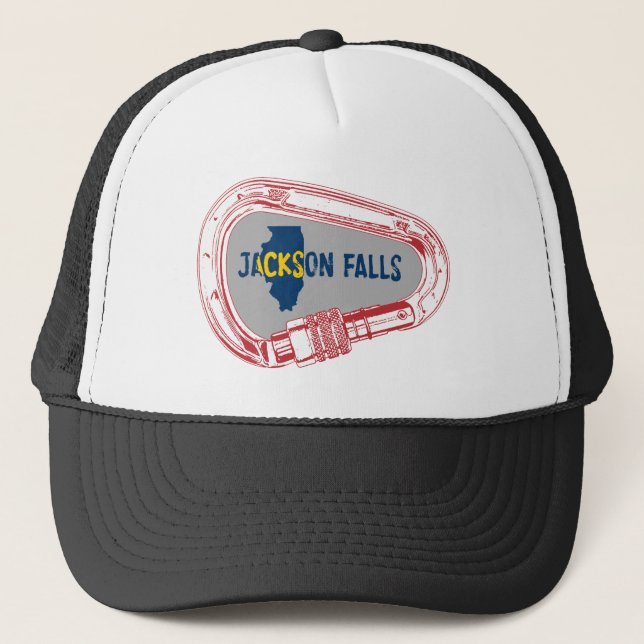 Jackson Falls Illinois Sten klättringsbrickor Keps (Framsida)