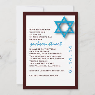 Jackson för inbjudan till Pub Mitzvah