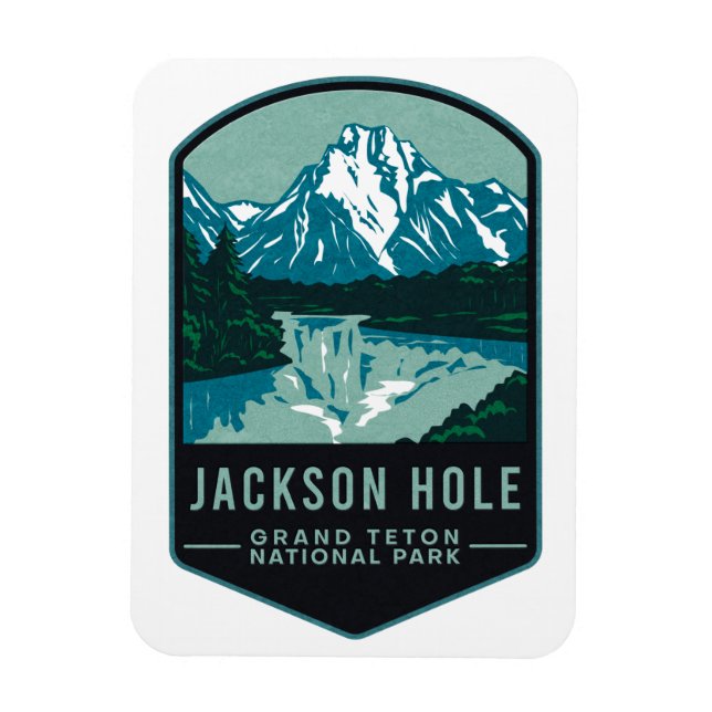 Jackson Hål Grand Teton nationalpark Magnet (Vertikal)