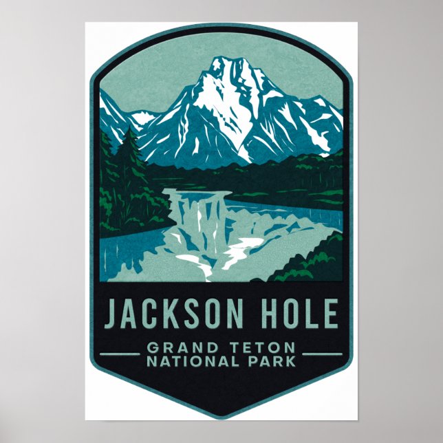 Jackson Hål Grand Teton nationalpark Poster (Framsidan)