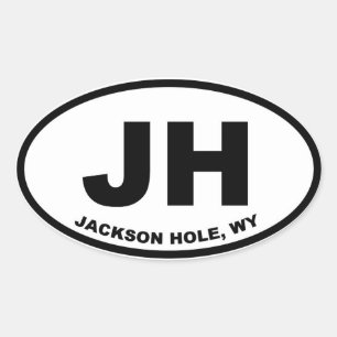 Jackson Hål JH Ovalt Klistermärke