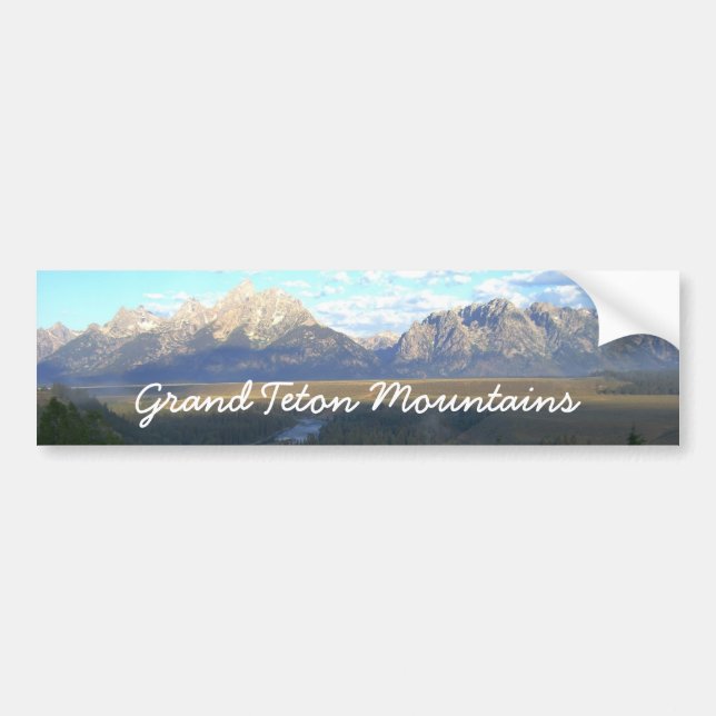 Jackson Hål Mountains (nationalparken Grand Teton) Bildekal (Framsidan)
