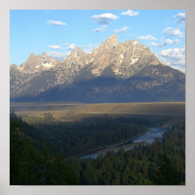 Jackson Hål Mountains (nationalparken Grand Teton) Poster (Framsidan)