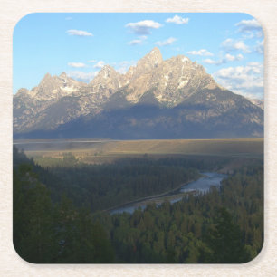 Jackson Hål Mountains (nationalparken Grand Teton) Underlägg Papper Kvadrat