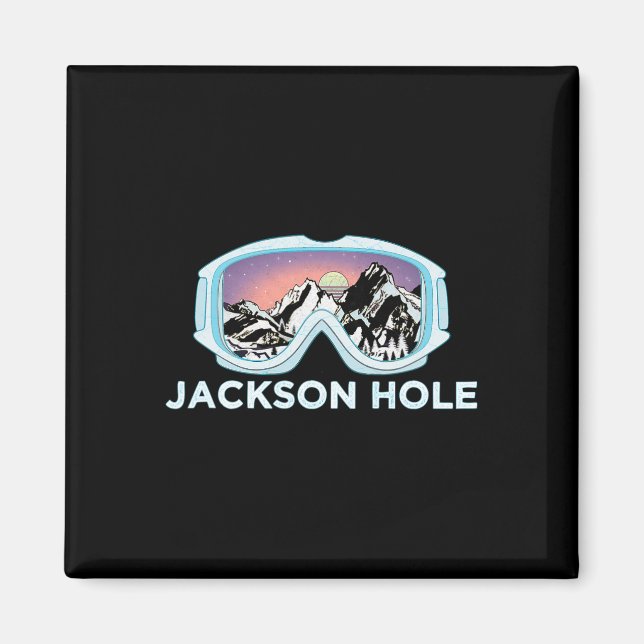 Jackson Hål Ski Design Jackson Hål Magnet (Framsidan)