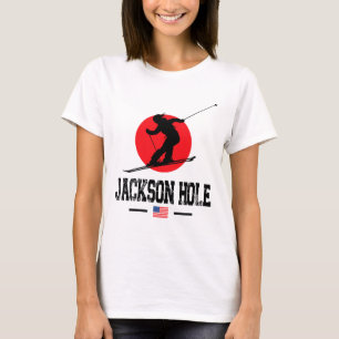 Jackson Hål Usa Ski Resort Rocky mountains Americ T Shirt