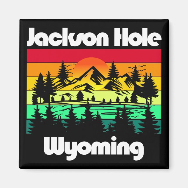 Jackson Hål Wyoming Magnet (Framsidan)