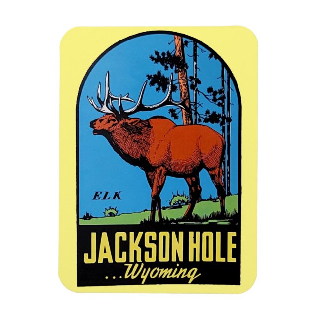 Jackson Hål, Wyoming Magnet (Vertikal)