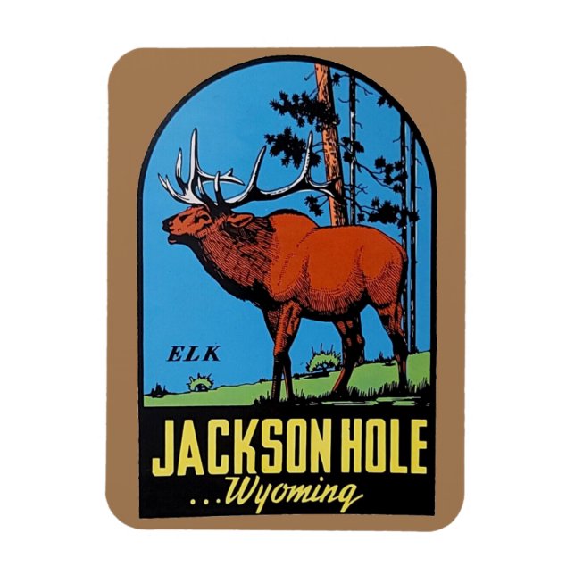 Jackson Hål, Wyoming Magnet (Vertikal)